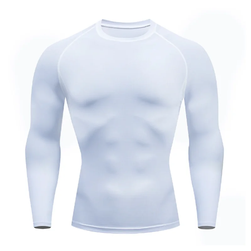 Fitted Crew Neck Long Sleeve Compression T Shirt