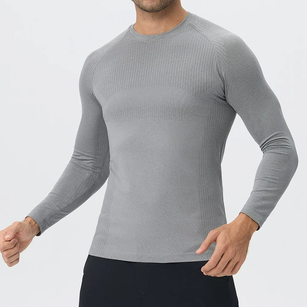 Crew Neck Long Sleeve Running Sports T Shirt Top