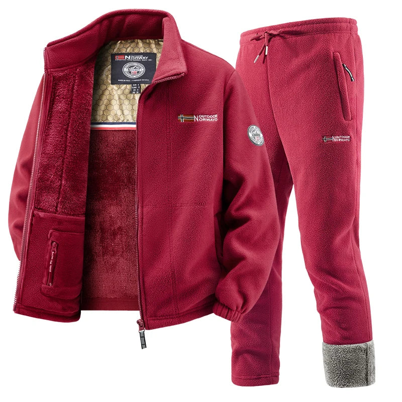 Men's Fleece Jacket and Pants Tracksuit