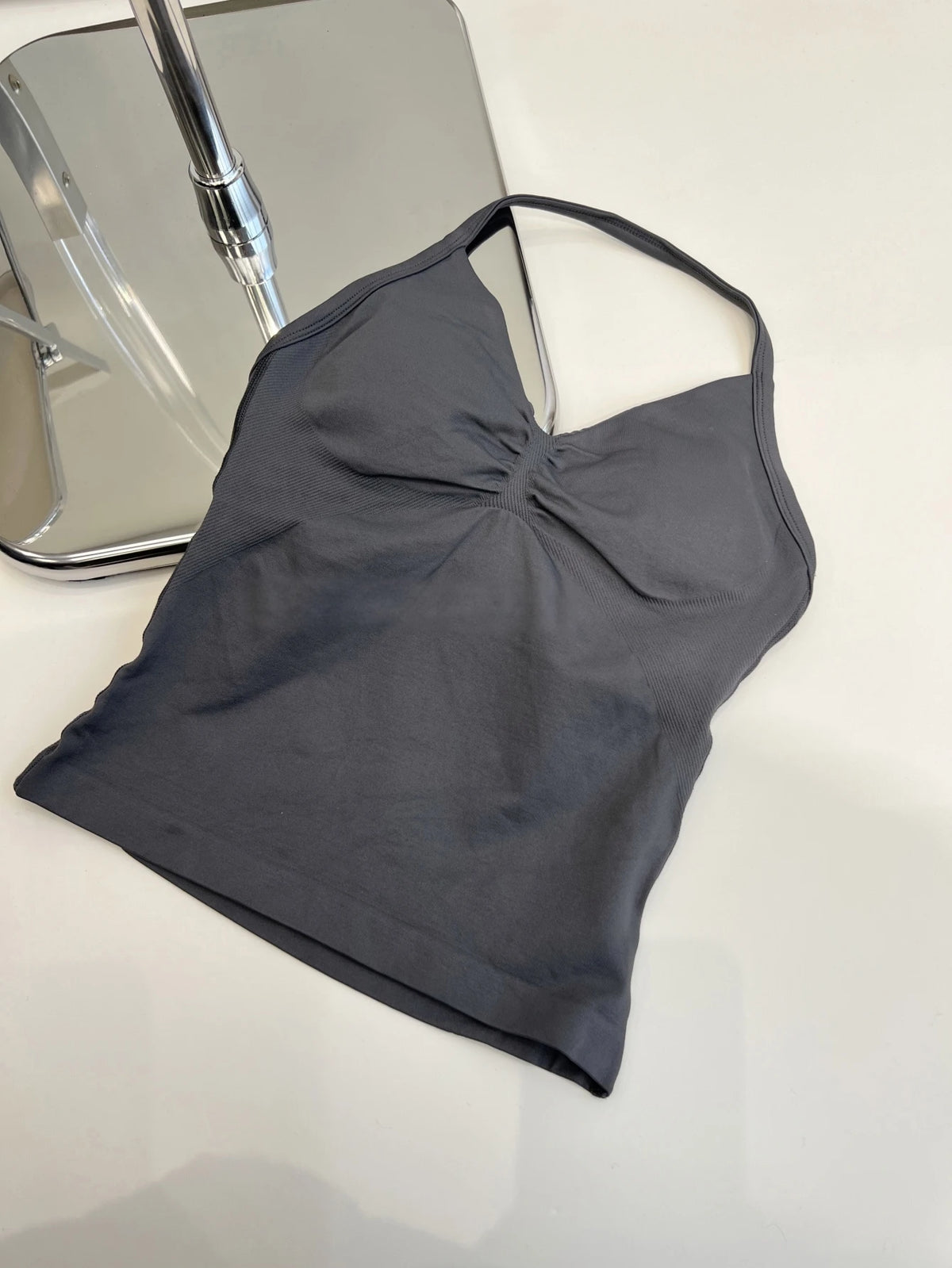Women's V Neck Strappy Longline Tank Top For Workout Outfits