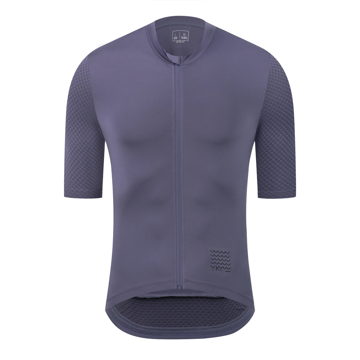 Men's Short Sleeve Full-Zip Cycling Jersey with Rear Storage Pockets