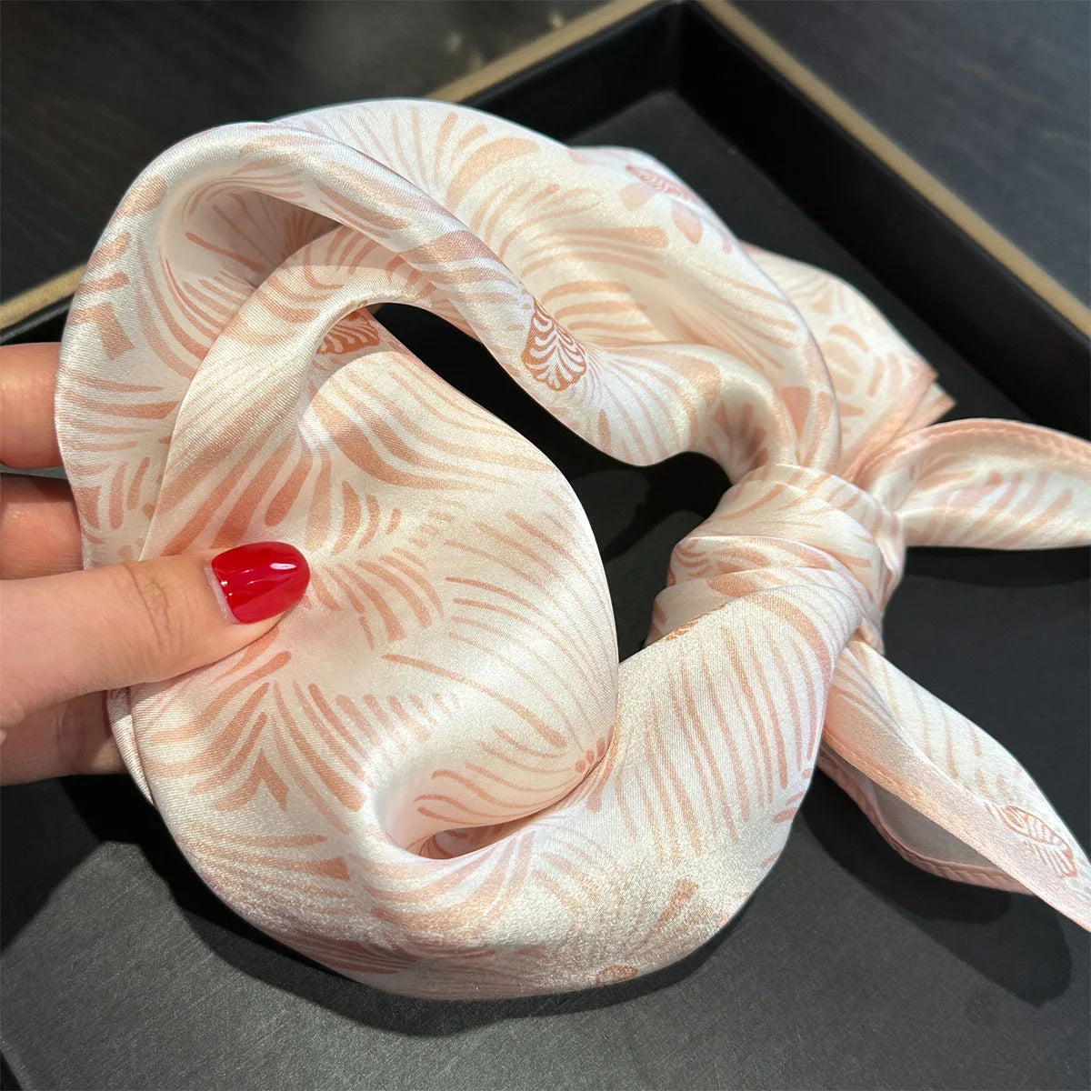 Printed Small Square Scarf for Neck and Hair Styling