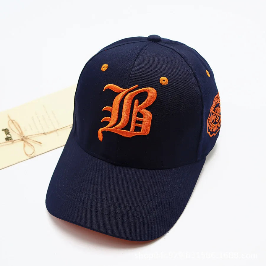 Letter Embroidered Baseball Cap with Decorative Side Motif