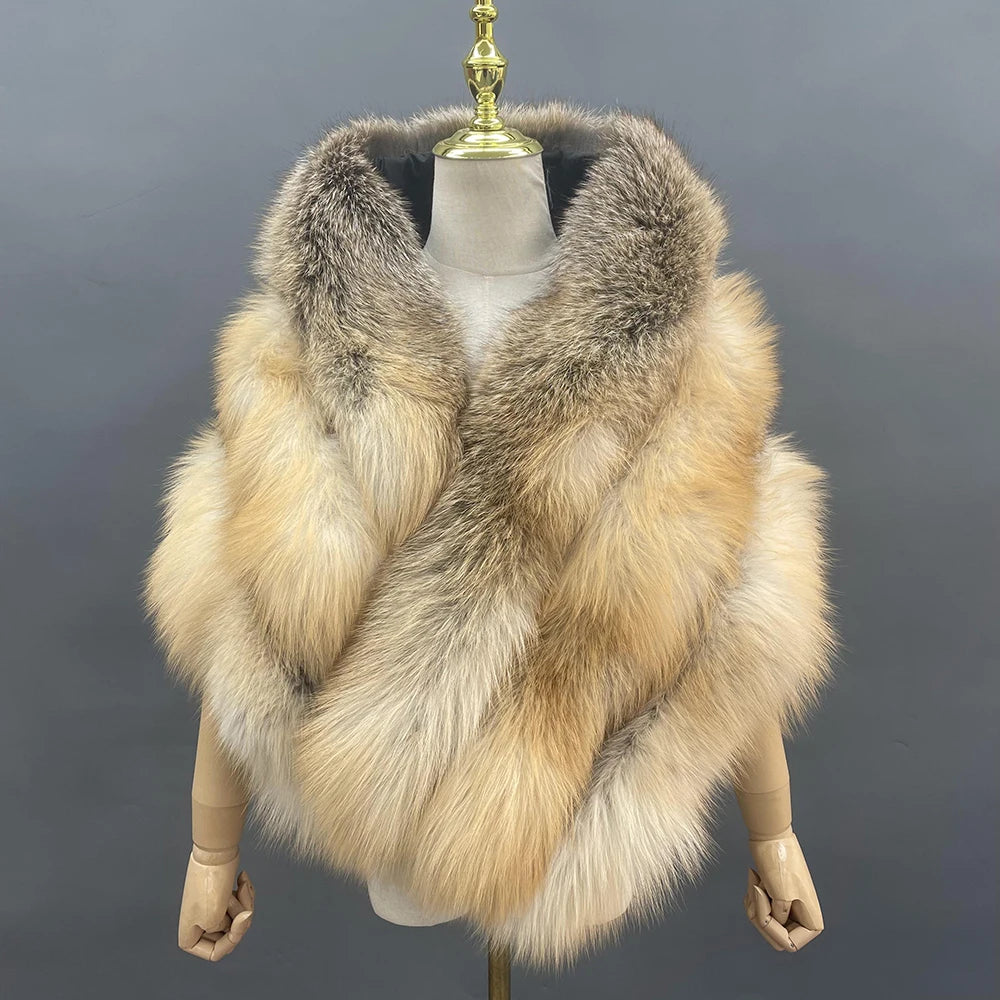 Plush Cross Front Wrap Cape for Layering over Outfits