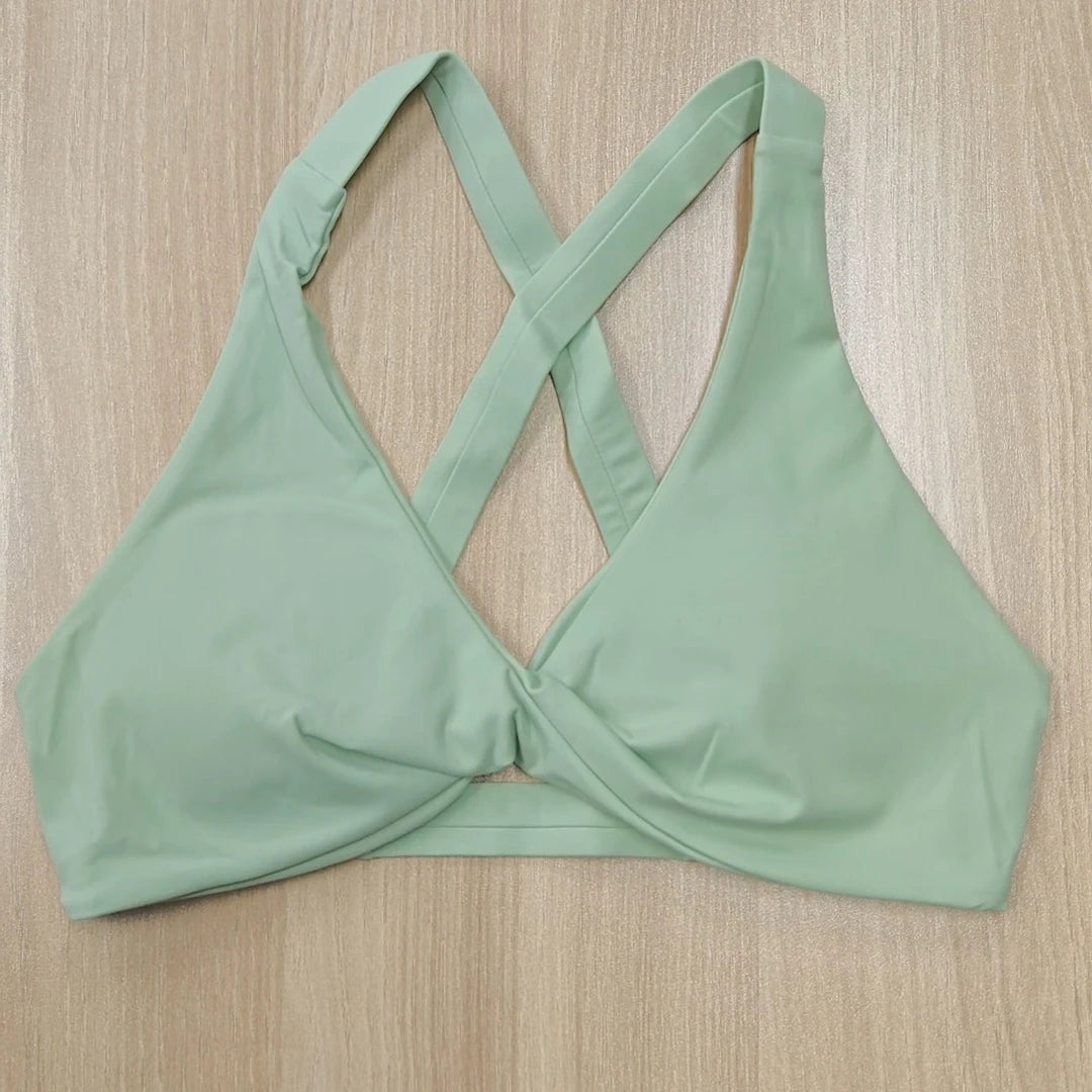 Women's Wide Strap Halter Sports Bra