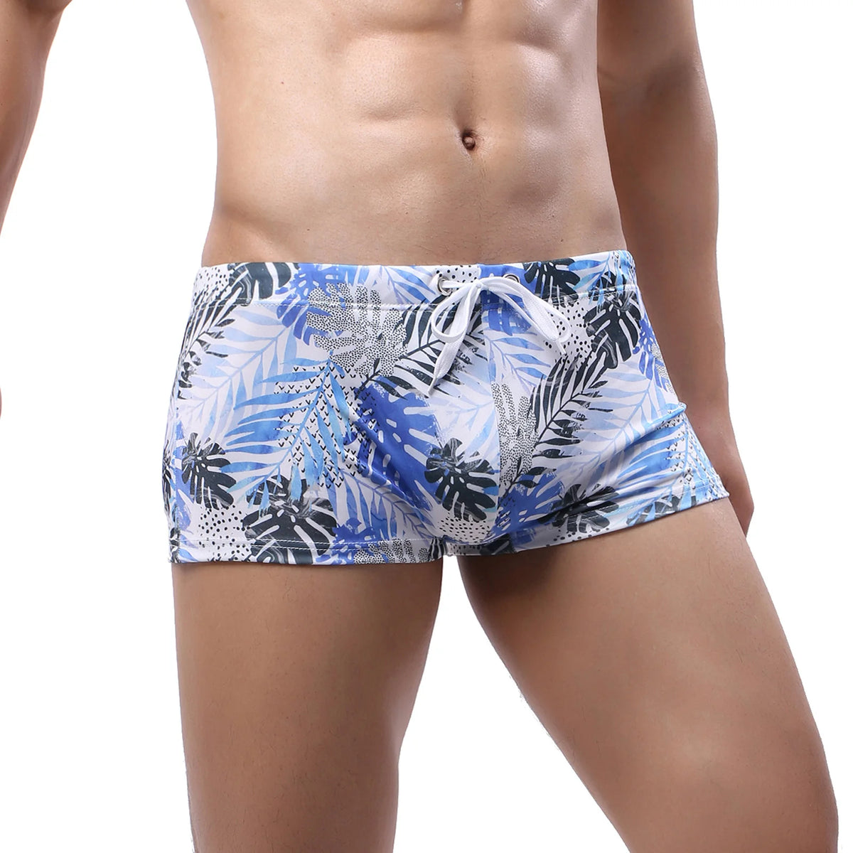 Men's Swimsuit Bottoms in Low-Waist Swimming Style for Beach and Pool Wear
