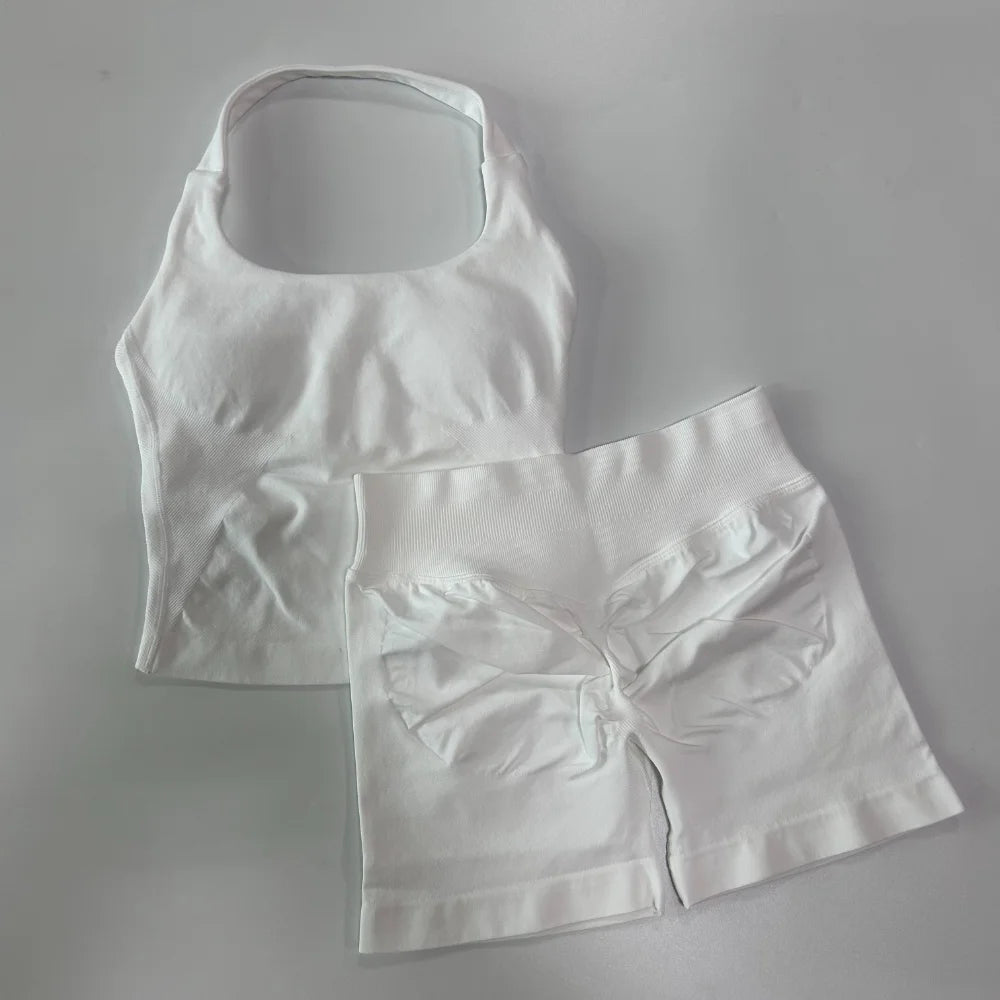 Women's Tank And Shorts Yoga Set For Workout Outfits