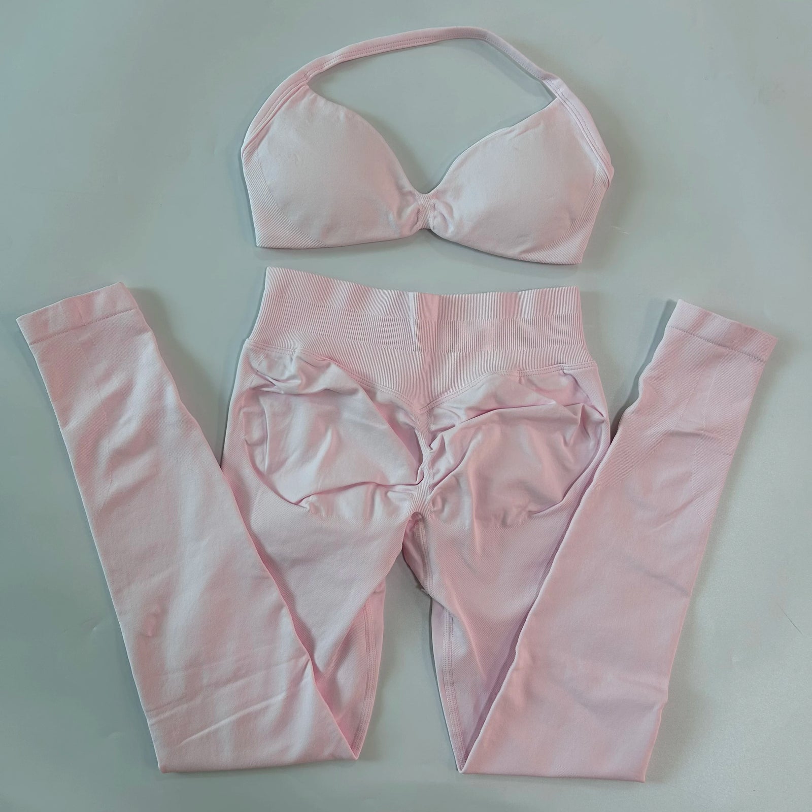 Women's Strappy Bra And Leggings Yoga Set For Workout Outfits
