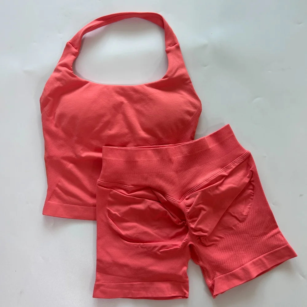 Women's Tank And Shorts Yoga Set For Workout Outfits