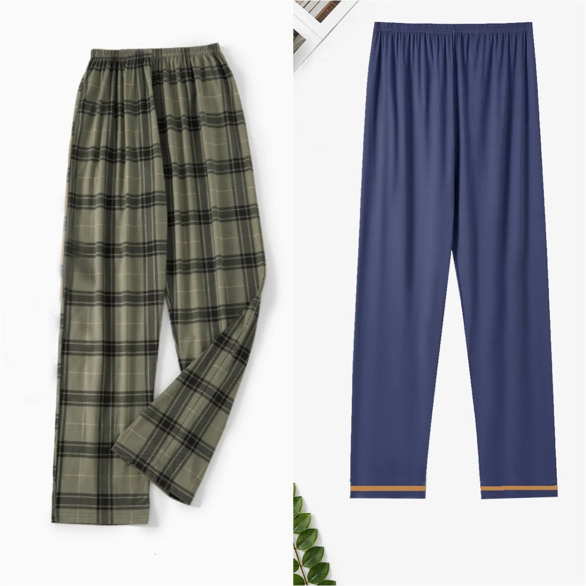 Men's Printed Long Pajama Pants with Pack Options