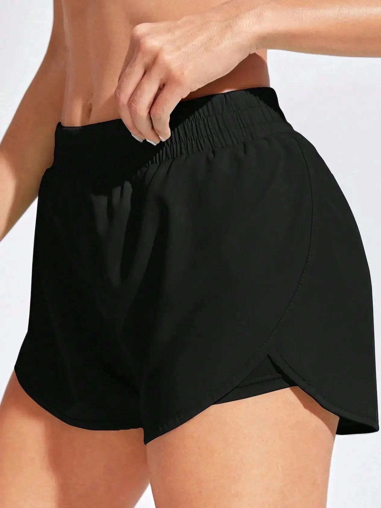 Women's Elastic-Waist Running Shorts
