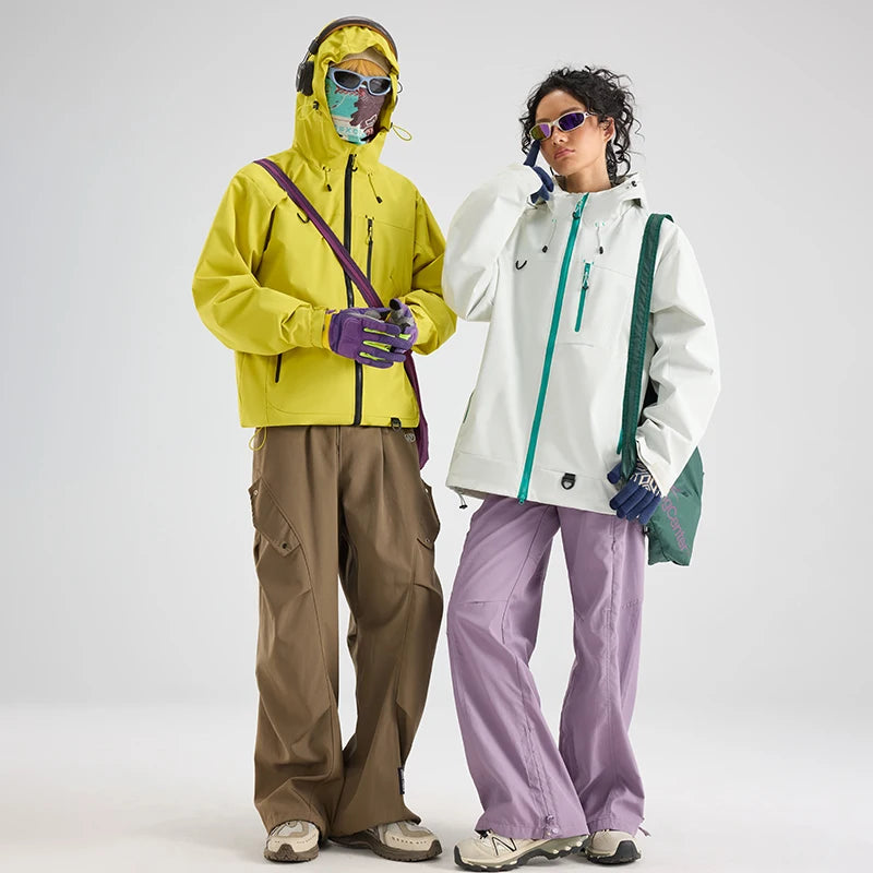 Men's Colour Block Hooded Zip Front Jacket
