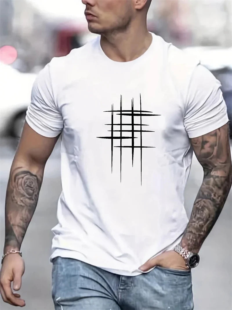Graphic Crew Neck Short Sleeve Casual Pullover T Shirt