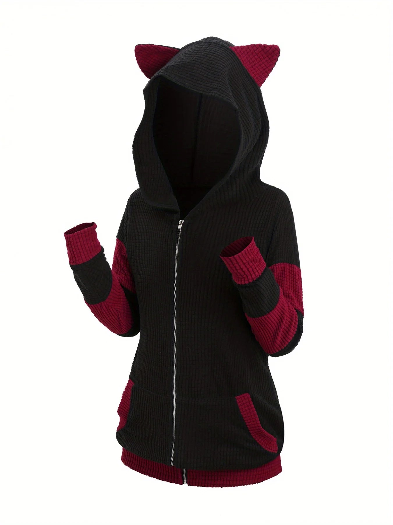 Cat Ear Long Sleeve Pullover Casual Hoodie for Layering