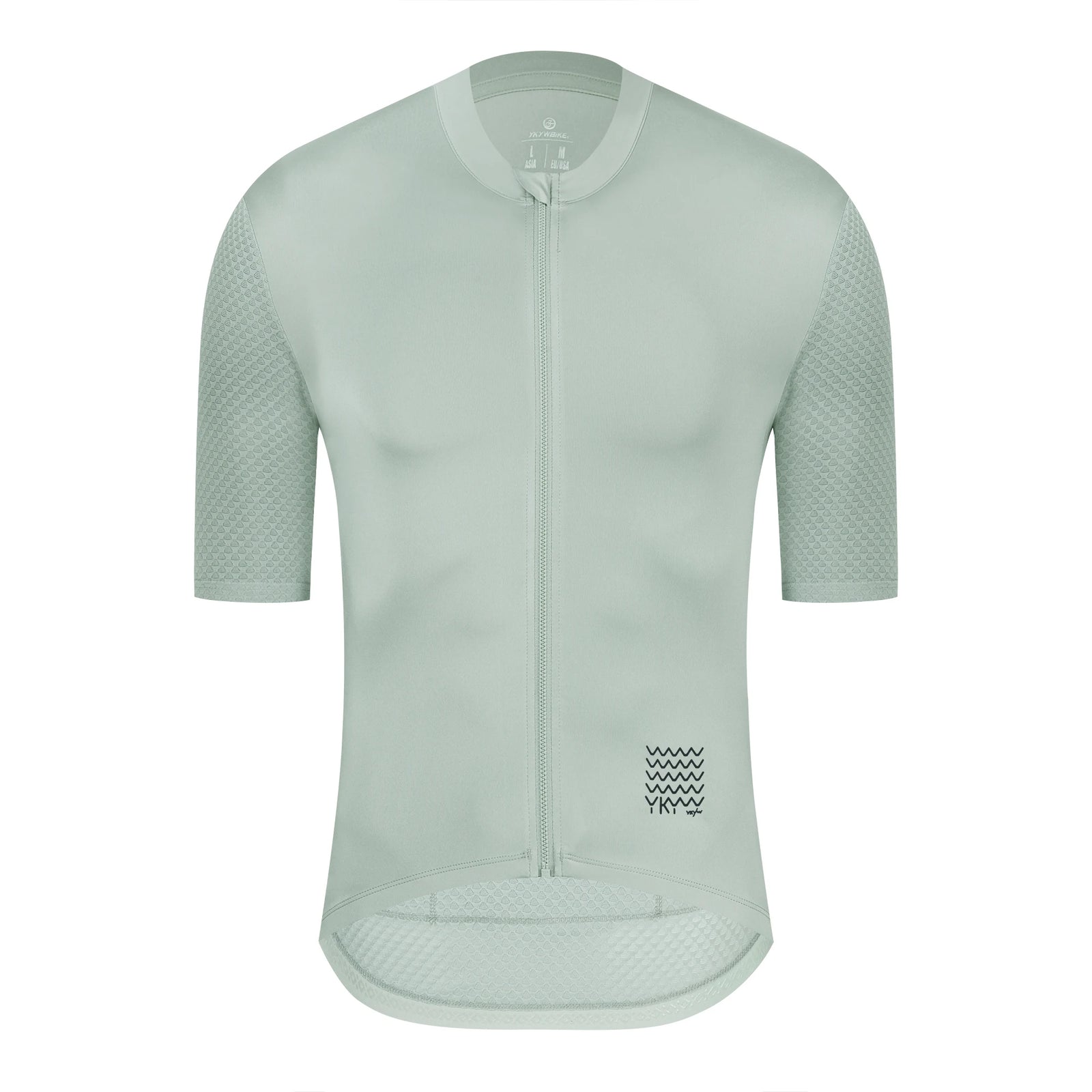 Men's Short Sleeve Full-Zip Cycling Jersey with Rear Storage Pockets