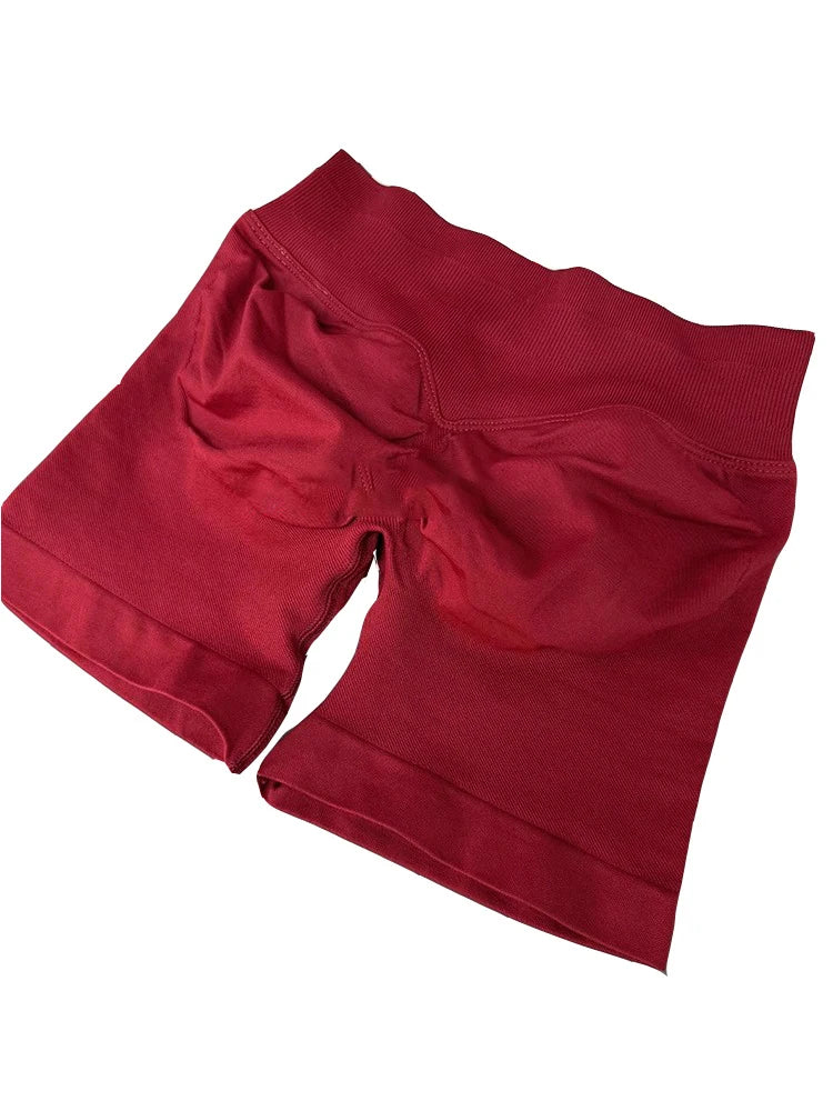 Women's Scrunch Back Nylon Blend Shorts for Yoga and Gym Training