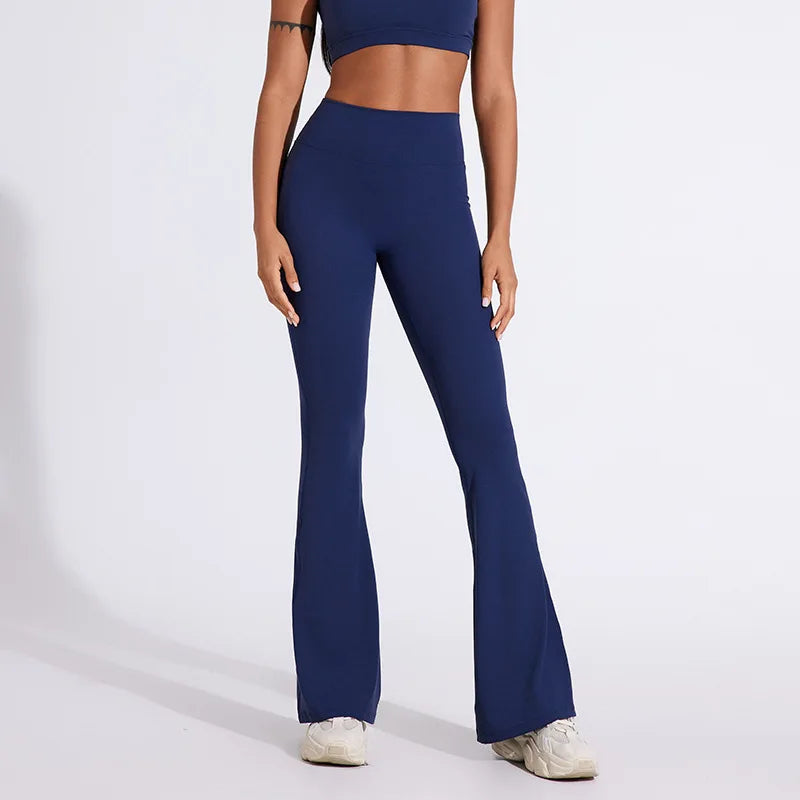 Women's Scrunch V Back Flared Leggings For Workout Outfits