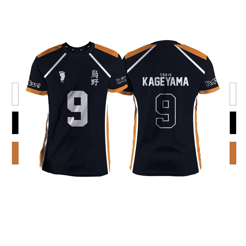 Anime Number Volleyball Short Sleeve T-shirt For Sports Outfits