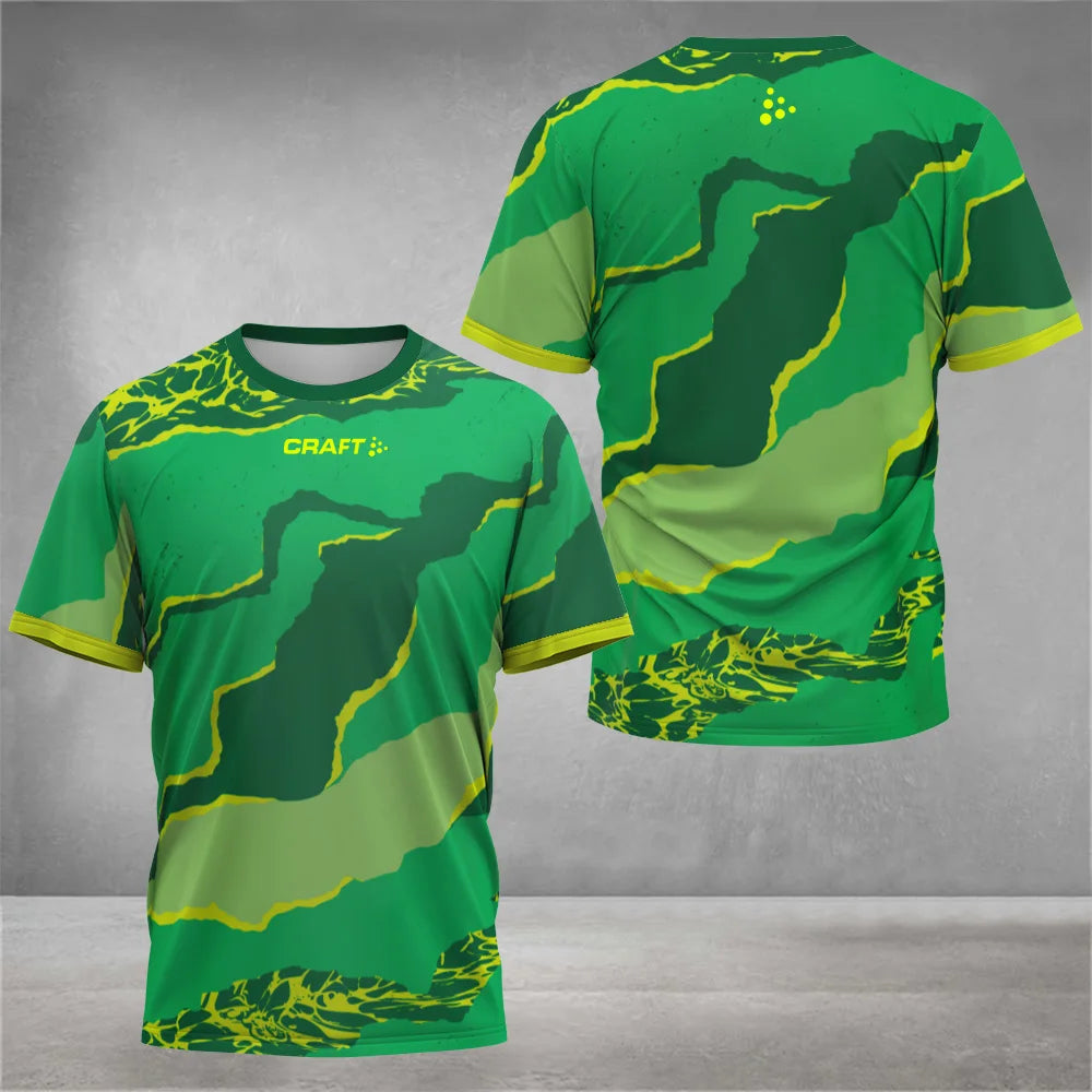 Printed Court Sports Short Sleeve T-shirt For Sports Outfits