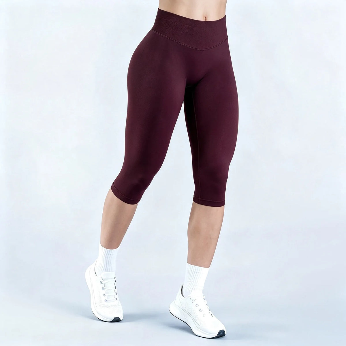 Women's Scrunch Capri Leggings For Workout Outfits And Layering