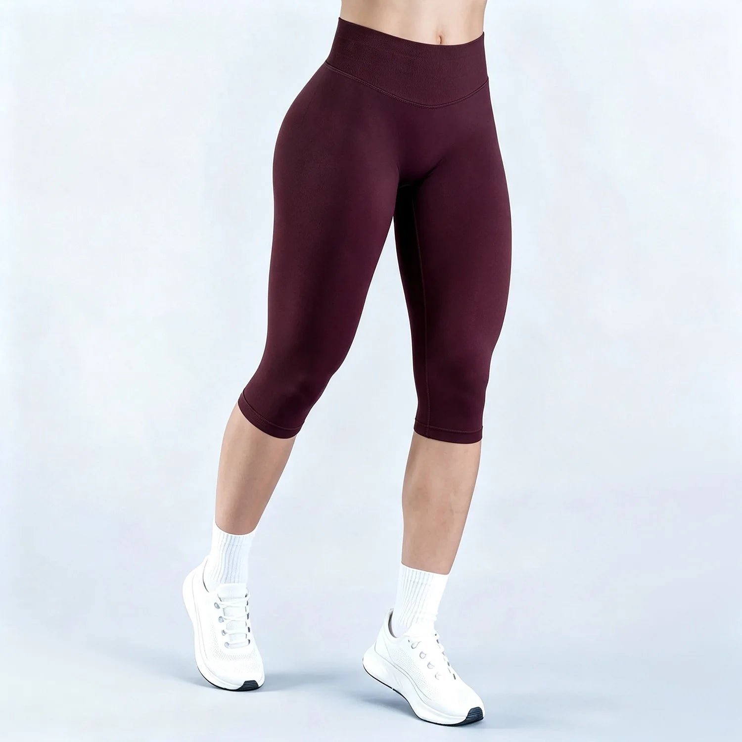 Women's Scrunch Capri Leggings For Workout Outfits And Layering