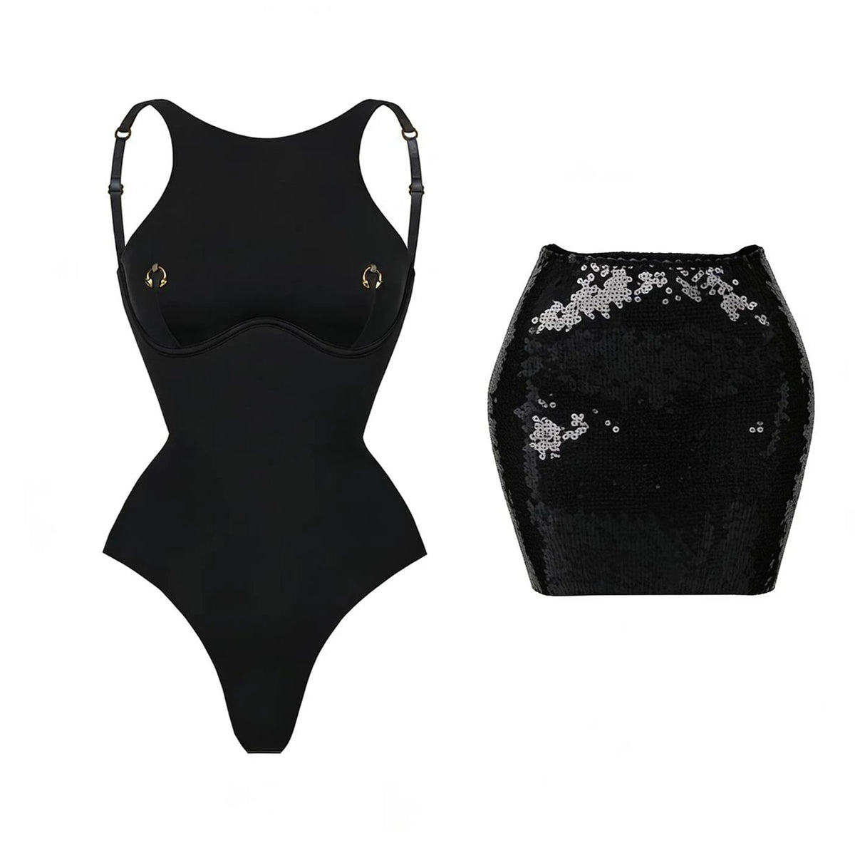 Solid One-Piece Swimsuit with Cover-Up