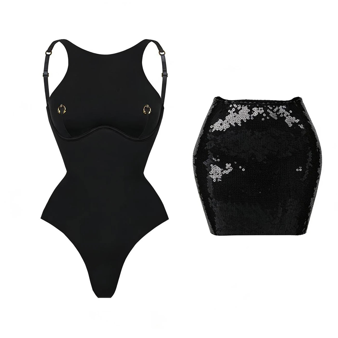 Solid One-Piece Swimsuit with Cover-Up