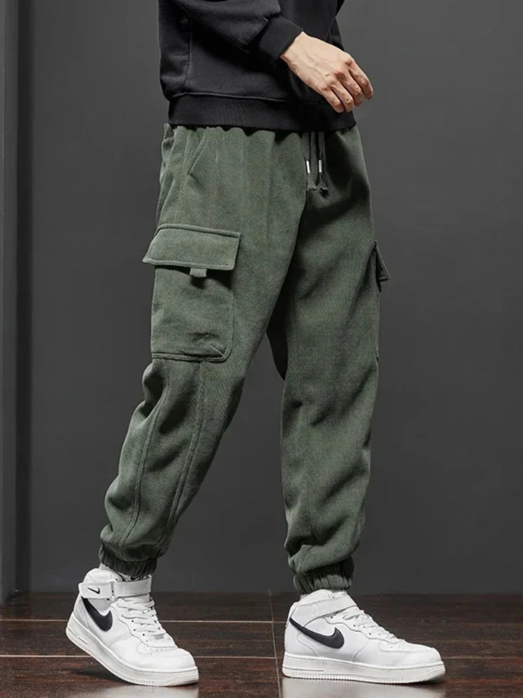 Men's Multi Pocket Elastic Waist Casual Cargo Pants