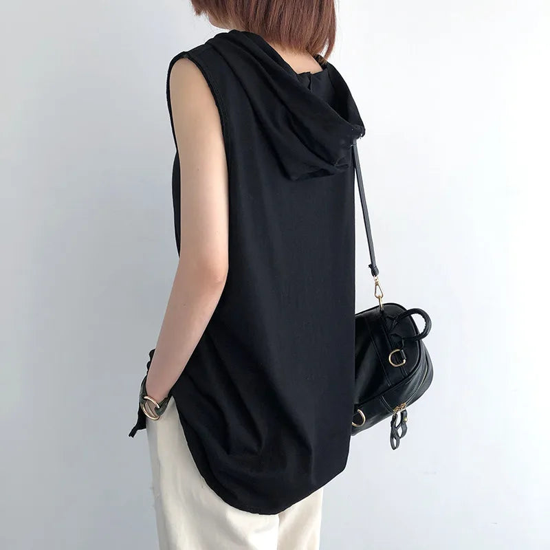 Hooded Sleeveless Tank Top