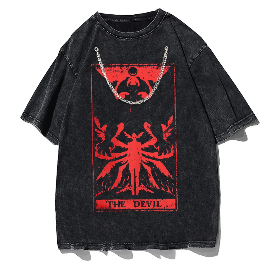 Devilman Crybaby Anime Graphic T-Shirt Men Harajuku Cotton Tee