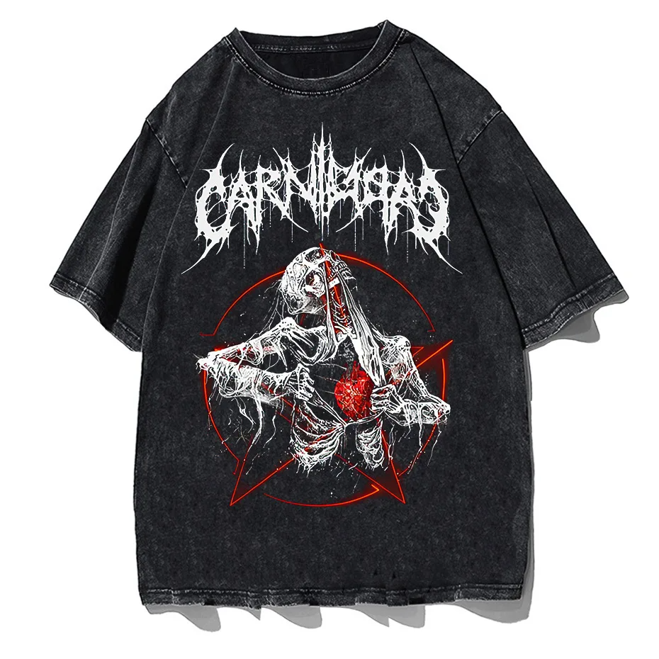 Gothic Demon Anime Print T-Shirt Women Y2K Harajuku Streetwear