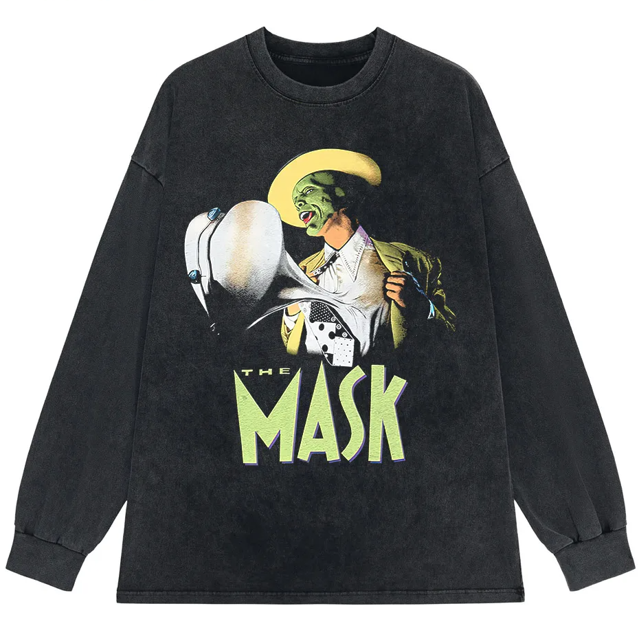 Hip Hop Spoof Portrait Graphic Washed Distressed T-Shirt