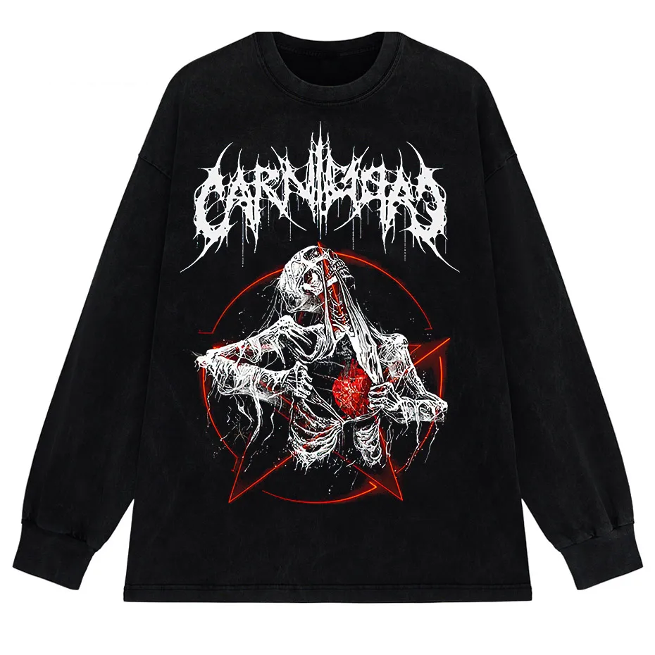 Gothic Demon Anime Print T-Shirt Women Y2K Harajuku Streetwear