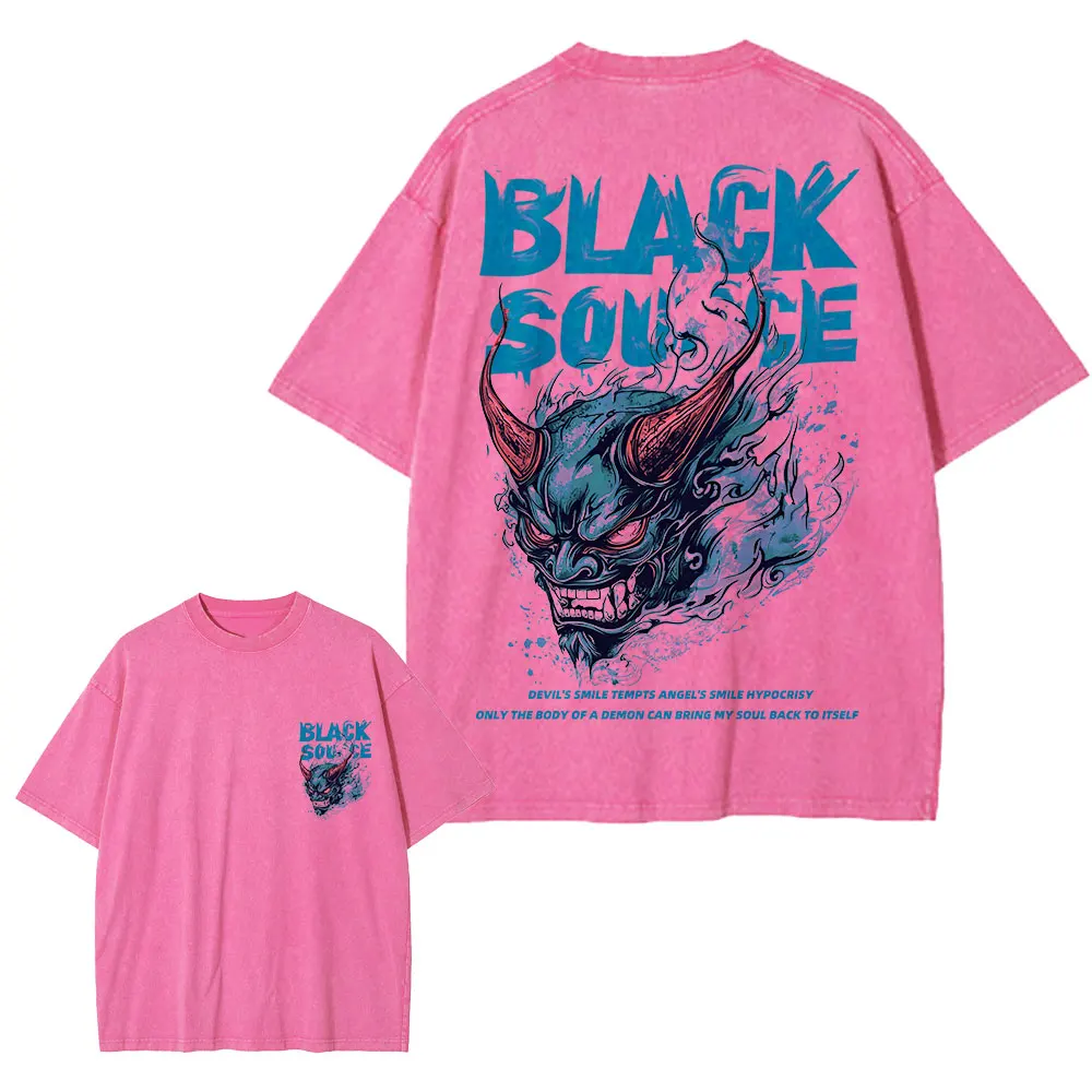 Devil Graphic Oversized T-Shirt Cotton Harajuku Gothic Streetwear