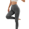 Women's Hollow Wide Band Waist Sports Leggings With Butt Ruching, Scrunch Butt Lifting Tights Seamless Yoga Tummy Control Pants