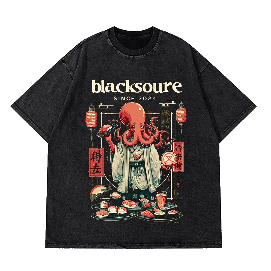 Octopus Ocean Graphic T-Shirt Cute Creative Unisex Tee