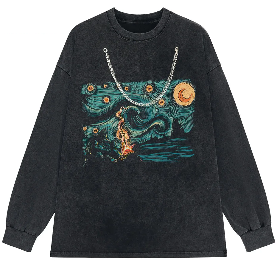 Dark Souls Starry Souls Graphic T-Shirt Men Cotton Short Sleeve Plus Size Tee