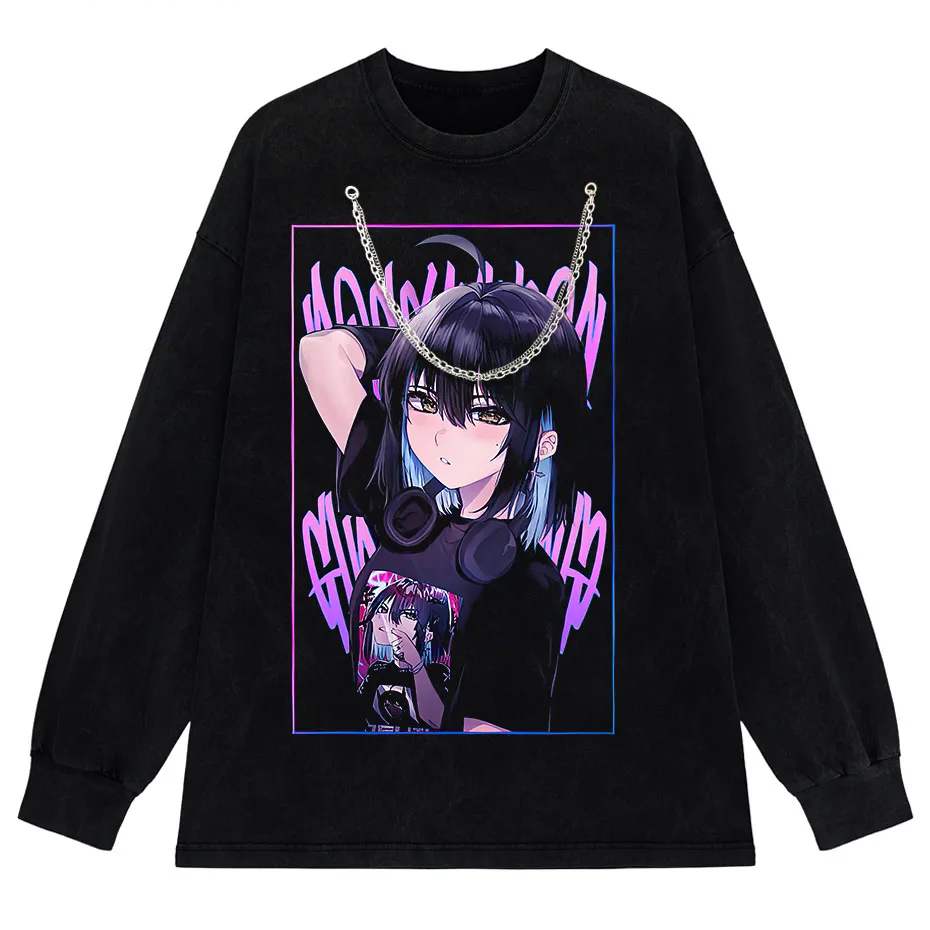 Women's Japanese Anime T-Shirt Y2K Harajuku Hip Hop Short Sleeve Summer Top