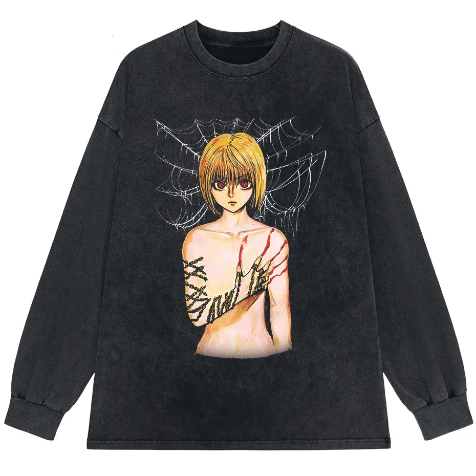 Men's Hip Hop Streetwear Anime Graphic T-Shirt Oversized Cotton Tee