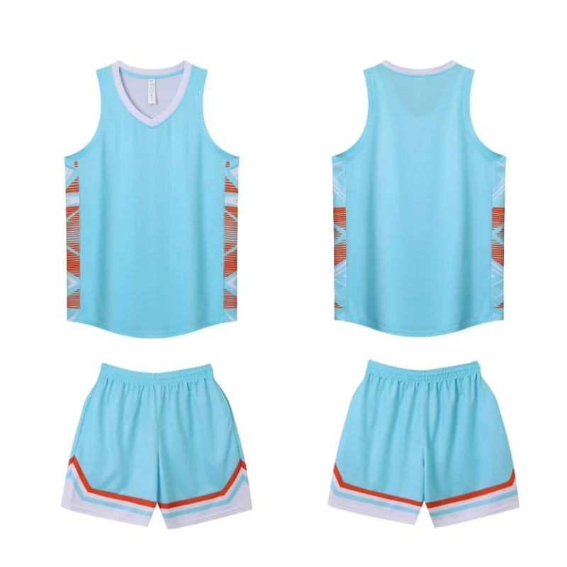 Plus Size Mens Basketball Jersey Set Oversized Sleeveless Shirt and Pants Print Sportswear