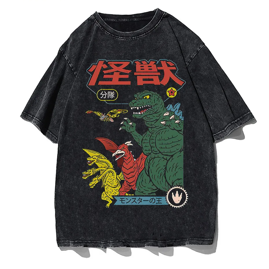 Japanese Anime Print T-Shirt Men Short Sleeve Casual Tee