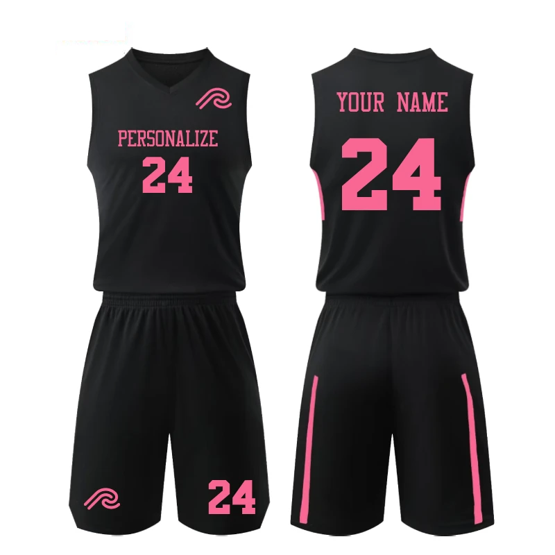 Custom Basketball Jersey Set Team Uniform for Men Women Kids Breathable Mesh Fabric