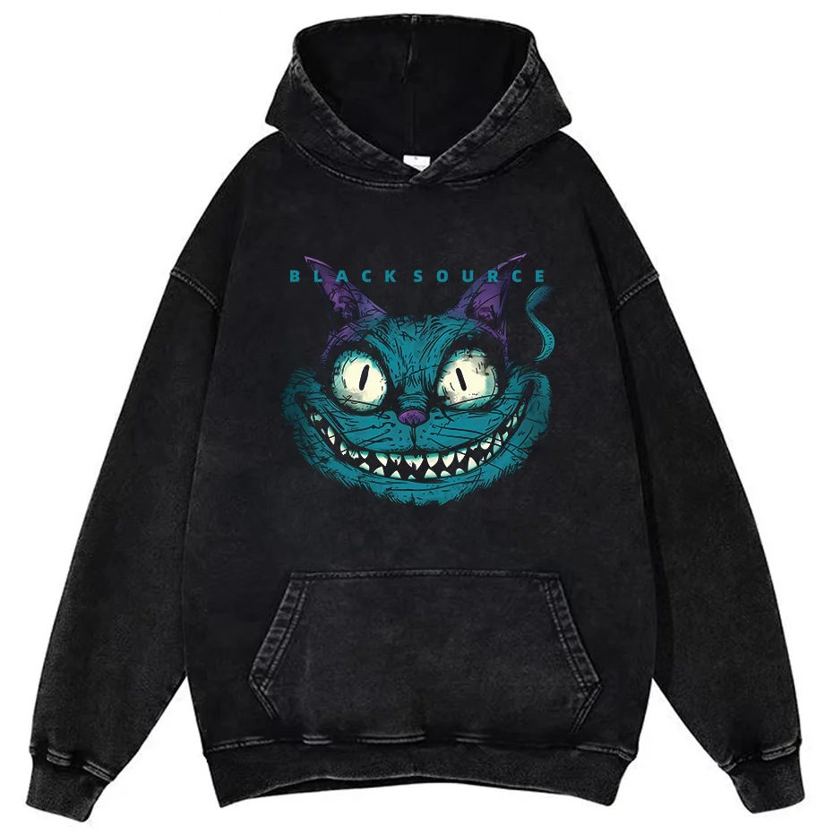 Vintage Crazy Cat Graphic T-Shirt Loose Fit Y2K Tee