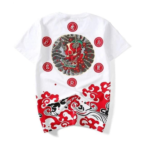100 Cotton Men T Shirt Print Devil Japanese Style Harajuku - Vimost Shop