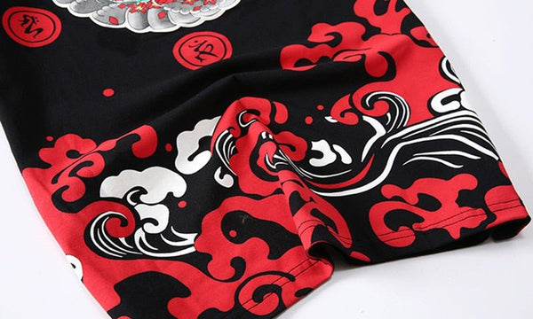 100 Cotton Men T Shirt Print Devil Japanese Style Harajuku - Vimost Shop