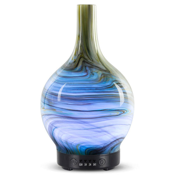100ml Aromatherapy Essential Oil Diffuser Glass Marble Design Handmade Cool Mist Humidifier Waterless Auto Shut-Off for SpaYoga - Vimost Shop
