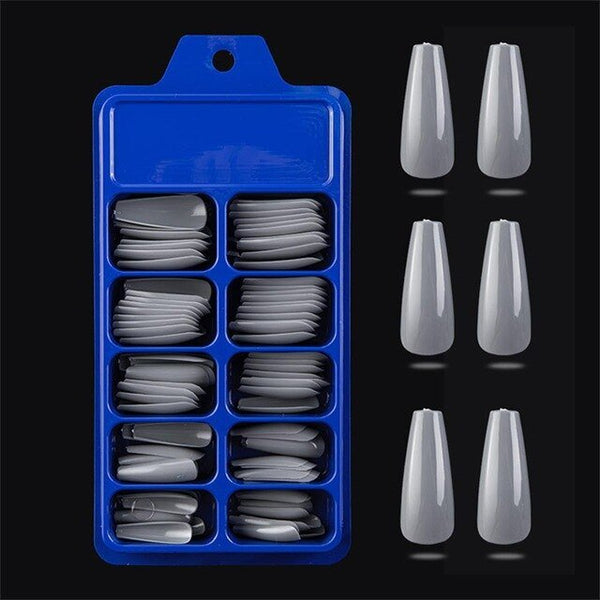 100Pcs Fashion Matte False Nail Tip Nature Full Cover Nail Art Manicure Matte Acrylic Polish Tips for False Fake Nails Extension - Vimost Shop