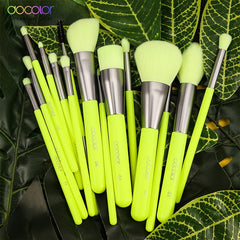 10/15pc Neon Makeup Brushes Professional Powder Foundation eye Blending Contour Makeup Brushes Set Synthetic Hair Brush - Vimost Shop