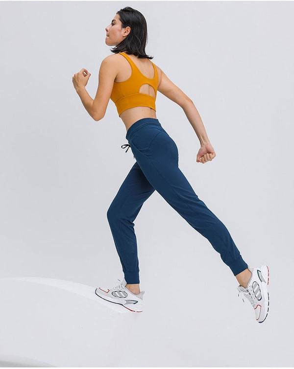 10Colors Basic Cozy Drawstring Sport Joggers Women Leisure Plain Workout Training Sweatpants with Side Pockets XS-XL - Vimost Shop