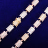 10mm Colorful Cylindrical Shape Necklace Choker Gold Color Hip Hop Link Bling Full Cubic Zirconia Men's Rock Street Jewelry - Vimost Shop